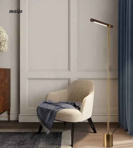 Long Bar Wood Grain Floor Lamp from maija