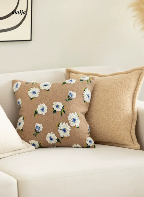 MISTYWOOD Milk Tea Pillow with Floral Pillowcase from MISTYWOOD