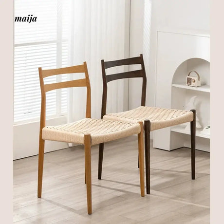 MIKA Solid Wood Rattan Dining Chair from MIKA