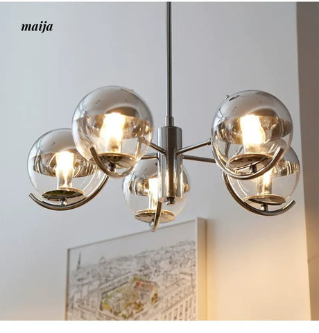 NANCY Bauhaus Chandelier Retro Style Glass Lamp from NANCY