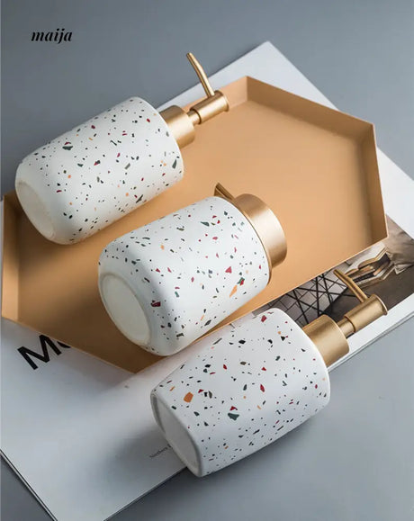 Terrazzo Ceramic Soap Dispenser from maija