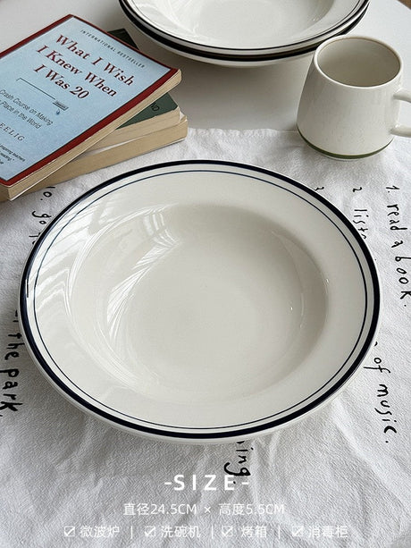 YASUKI Chenhao Minimalist INS Texture White Ceramic Bowl from YASUKI