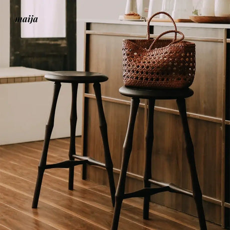 Aiza Solid Wood High Stool from maija