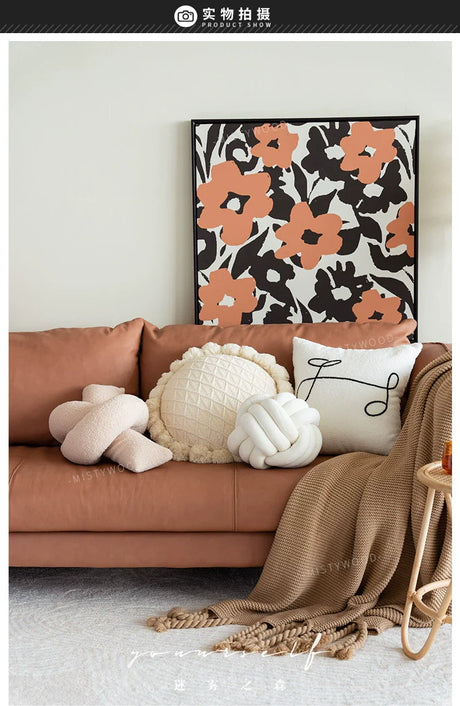 MISTYWOOD White Spherical Plush Sofa Pillow from MISTYWOOD