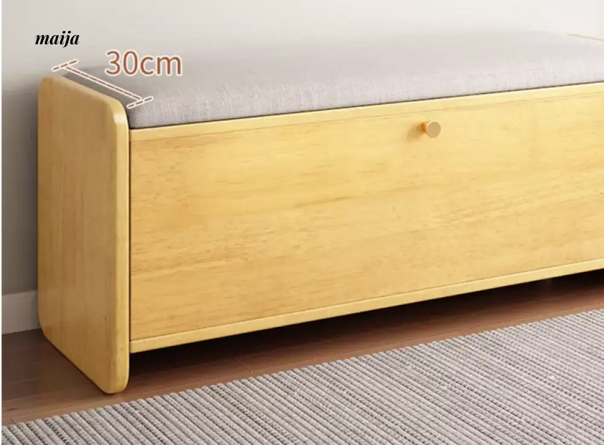 Huffman Solid Wood Shoe-Changing Stool from maija