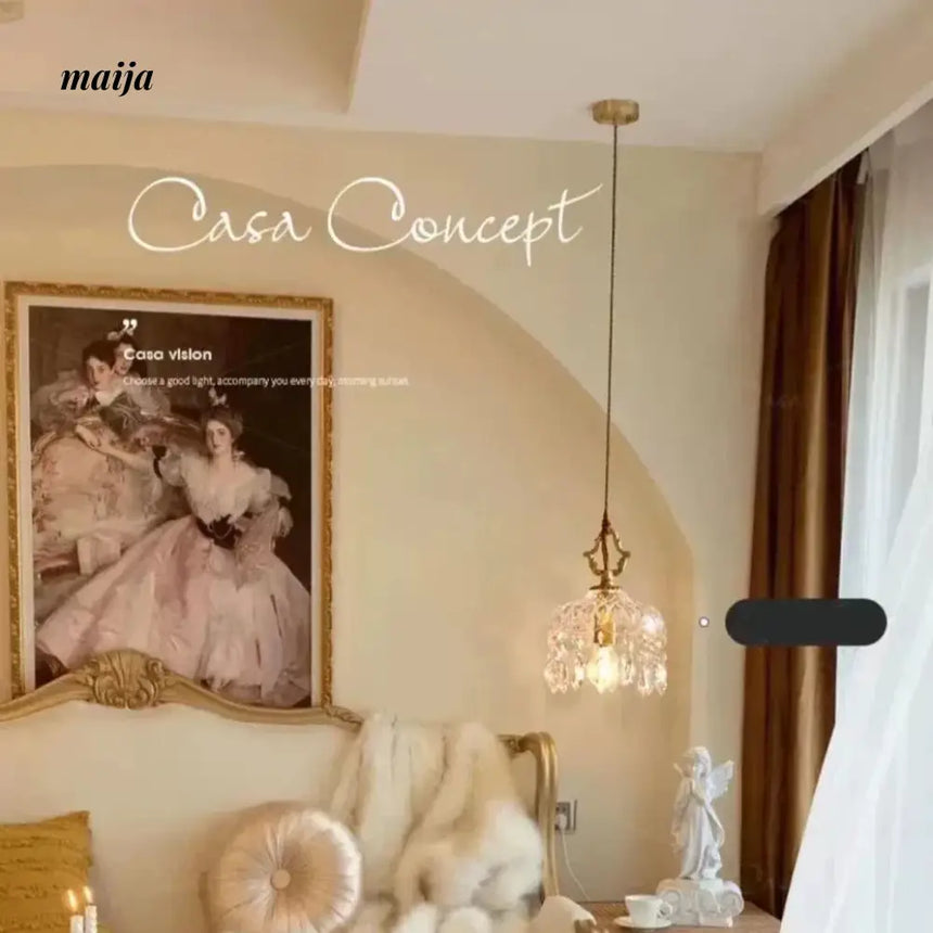 NANCY French Crystal Corridor Chandelier All-Copper Design from NANCY