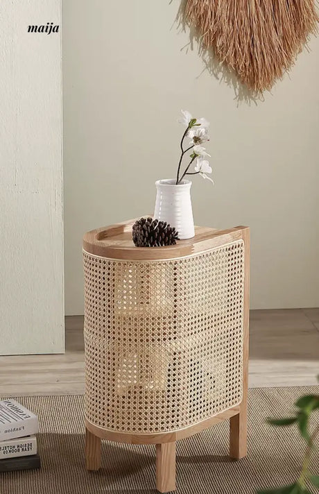 RATTAN CRAFTSMAN Scandinavian Sofa Bedside Table from RATTAN CRAFTSMAN