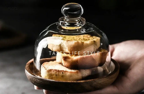 Mini Dessert Tray with Glass Lid from Zodian