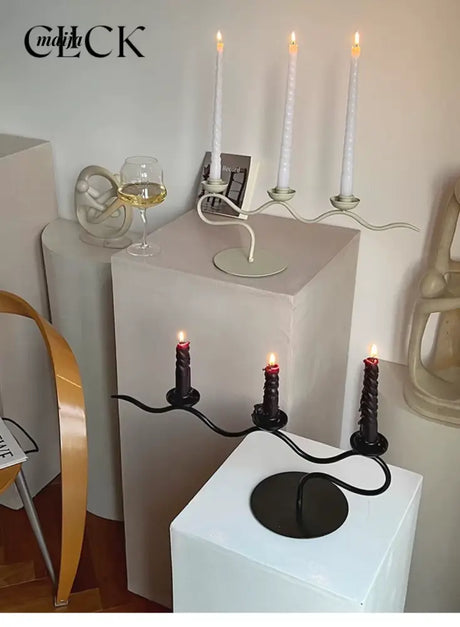 CLICK Retro Candlestick Iron Decor for Homestays from CLICK
