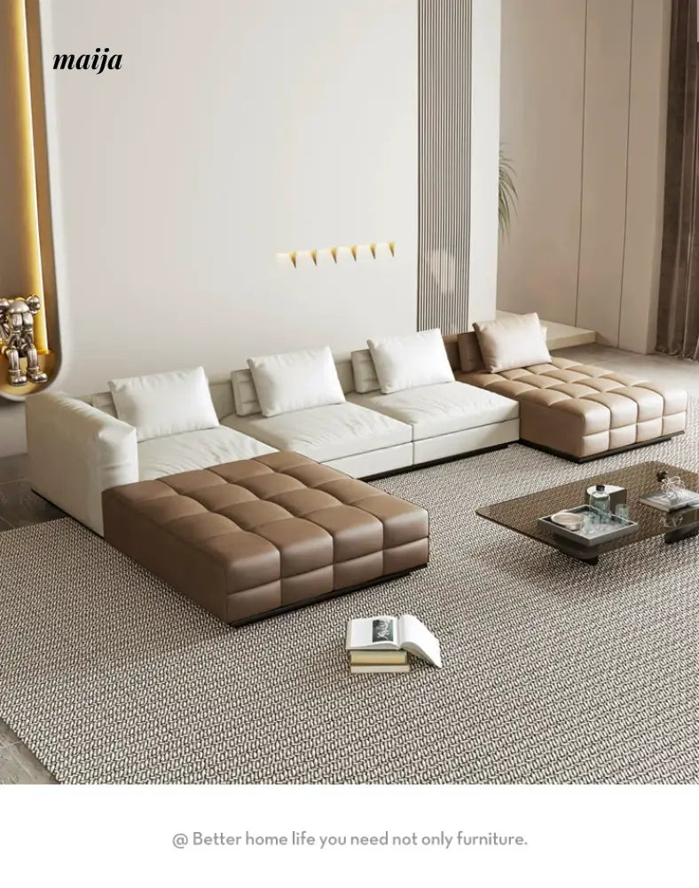 Maximilian Genuine Leather Modular Sofa from maija