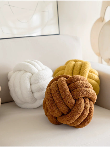 MISTYWOOD Lamb Cashmere Knot Pillow for Sofa from MISTYWOOD