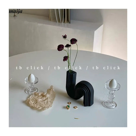 CLICK Ceramic Sculpture Art Vase S-Shape Design from CLICK