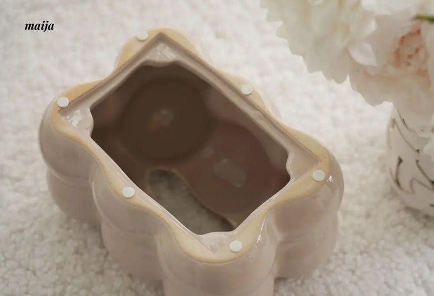 Marshmallow Ceramic Tissue Box from maija