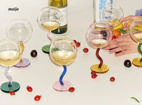 SOREMO Colourful Bubble Wine Glass from maija
