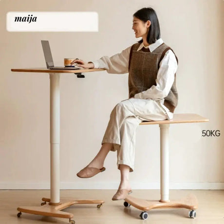 GENJI Lucian Solid Wood Lifting Work Desk from GENJI
