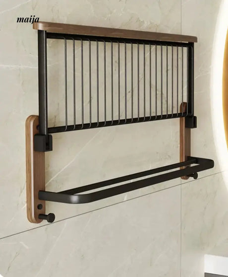 NHSJ Punch-Free Storage Basket and Towel Rack from NHSJ