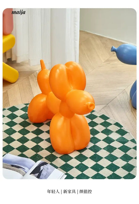 LAZYSPACE Violet Balloon Dog Stool from LAZYSPACE