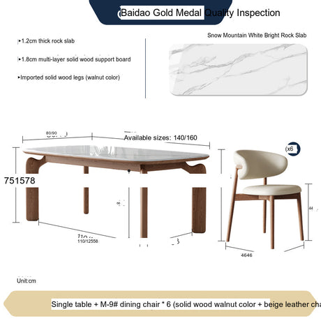 FASATI Leonardo Chic Minimalist Wood Dining Set from FASATI