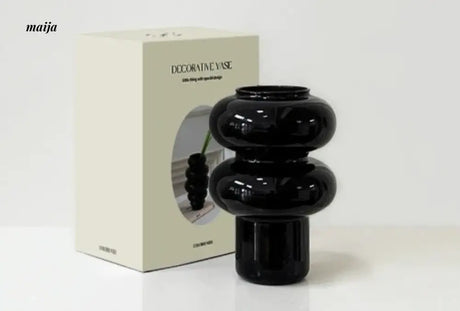 COLOURHUNTER Black Ceramics Flower Vase from maija