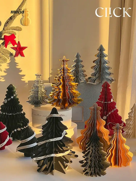CLICK 3D Christmas Tree Origami Table Decor Stand Prop from CLICK