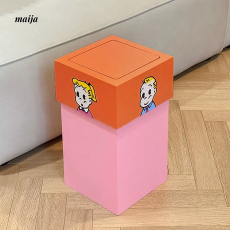 MUSN Cream Wind Trash Bin from MUSN