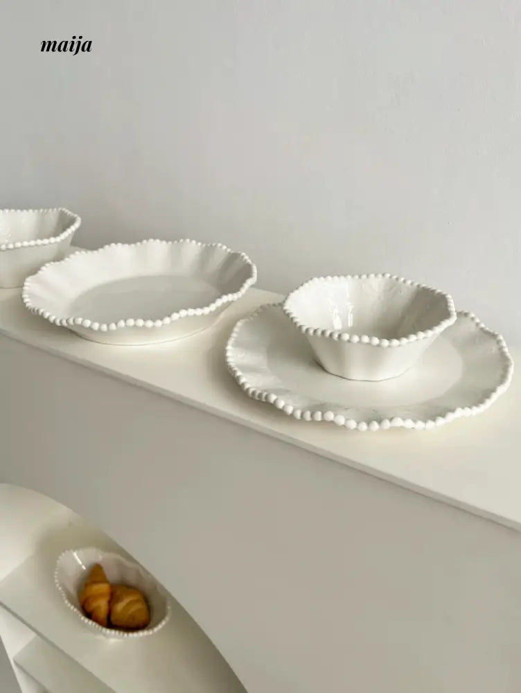 LIVETAI Pearl Ceramic Dinnerware Set from maija