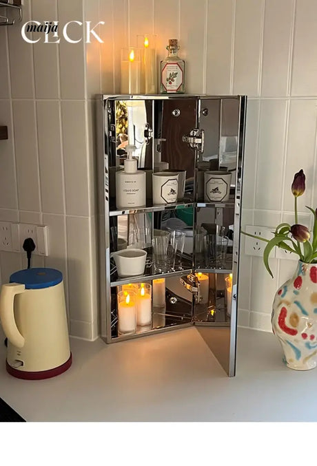 CLICK Frameless Mirror Corner Cabinet Wall Decor from CLICK