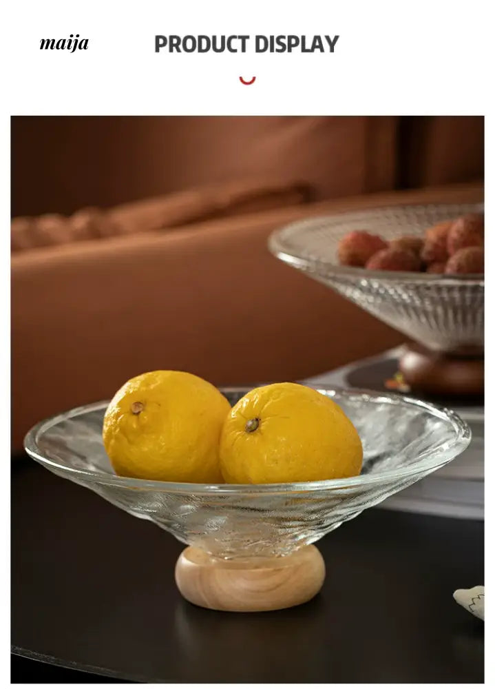 Glass Decorative Fruit Bowl from Zodian
