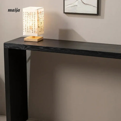 Simple Black Solid Wood Console Table from maija