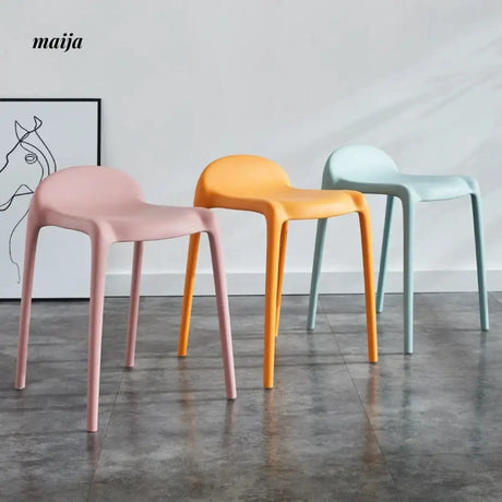 (Set of 2) Low Backrest Pastel Colour Dining Chair from Yishengtao