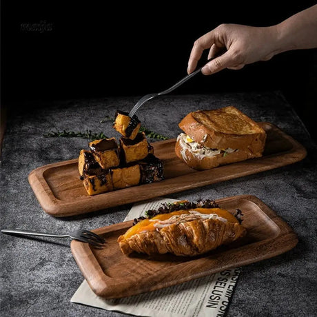 Rectangular Wooden Dessert Plate from maija
