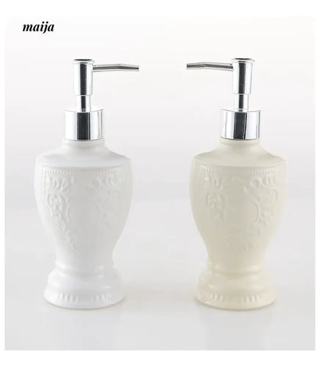 KULE HOME French Vintage Ceramic Lotion and Shower Gel Holder from KULE HOME