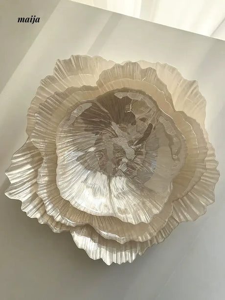 LIVETAI Modern Glossy Petal Crystal Flower Bowl from maija