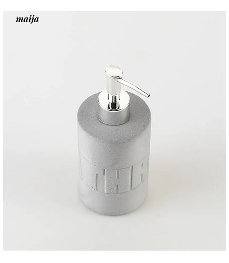 KULE HOME Grey Cement Ceramic Lotion Bottle for Bathroom from KULE HOME