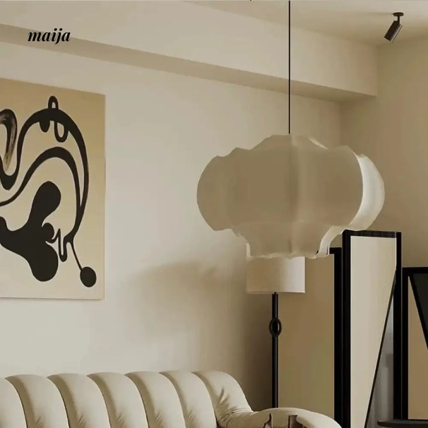 Gracie Cream Silk Ceiling Pendant Light from maija