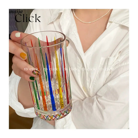 CLICK Hand-Painted Glass Whiskey Cup Italian Retro Style from CLICK