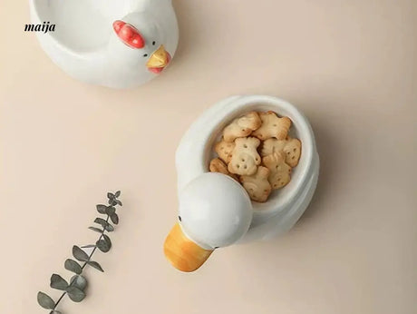 LIVETAI Creative Duckling Ceramic Bowl from LIVETAI