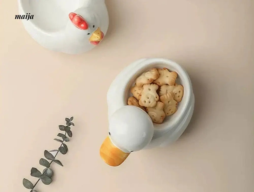 LIVETAI Creative Duckling Ceramic Bowl from LIVETAI