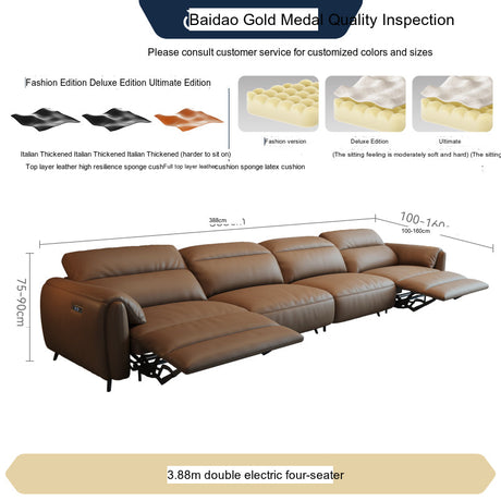 FASATI Leonardo Plush Electric Leather Sofa from FASATI