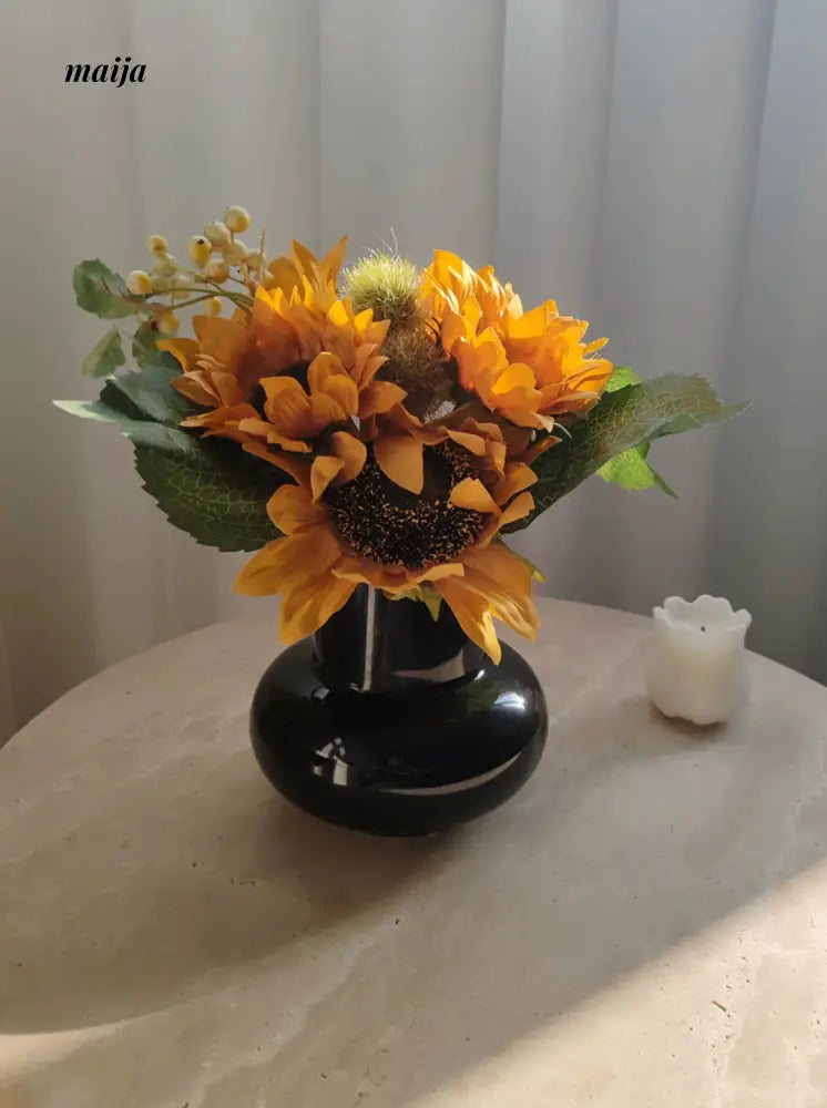 LIVETAI Nordic Round Belly Ceramic Vase from maija