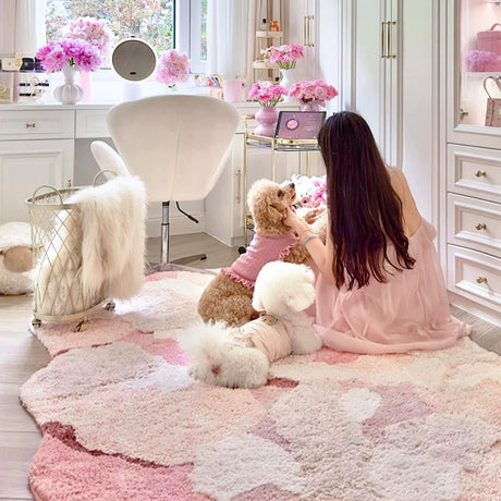KENZAKI Sakura Snow Washable Rug from KENZAKI