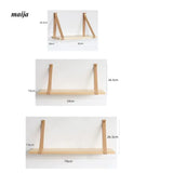 WULIHOME Solid Wood One-Line Shelf Rack with Desktop Storage