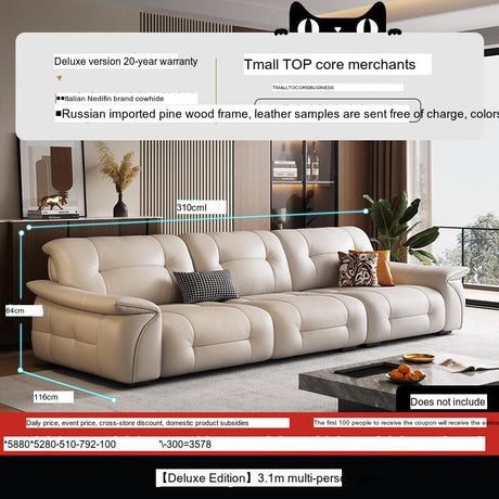 DIPU Nikolaj Cream Cowhide Sofa from DIPU