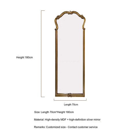 LANXESS Seraphina Elegant Carved Design Floor Mirror from LANXESS