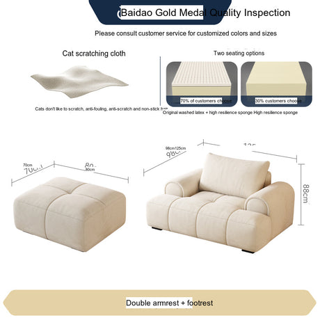 FASATI Emmeline Cream Cotton Sofa Scandinavian Style from FASATI
