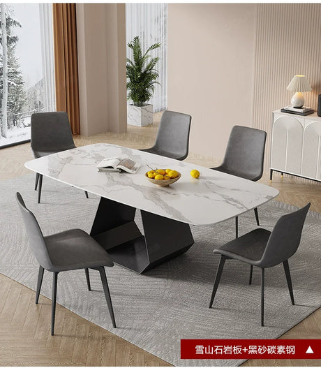 DIPU Whitney Rock Panel Dining Table & Chair Set from DIPU