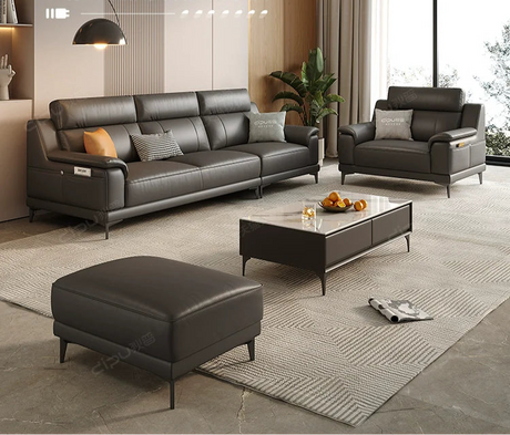 DIPU Tanner Cream Leather Sofa from DIPU