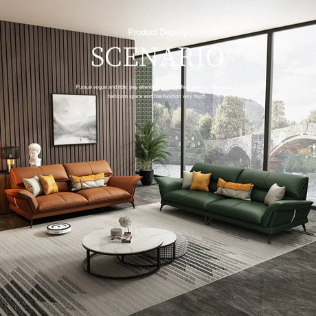 DIPU Tate Minimalist Italian Leather Sofa from DIPU