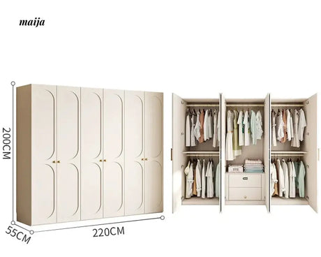 MEIHOUSE French Pine Board Wardrobe Bedroom Finished Large Cabinet from MEIHOUSE