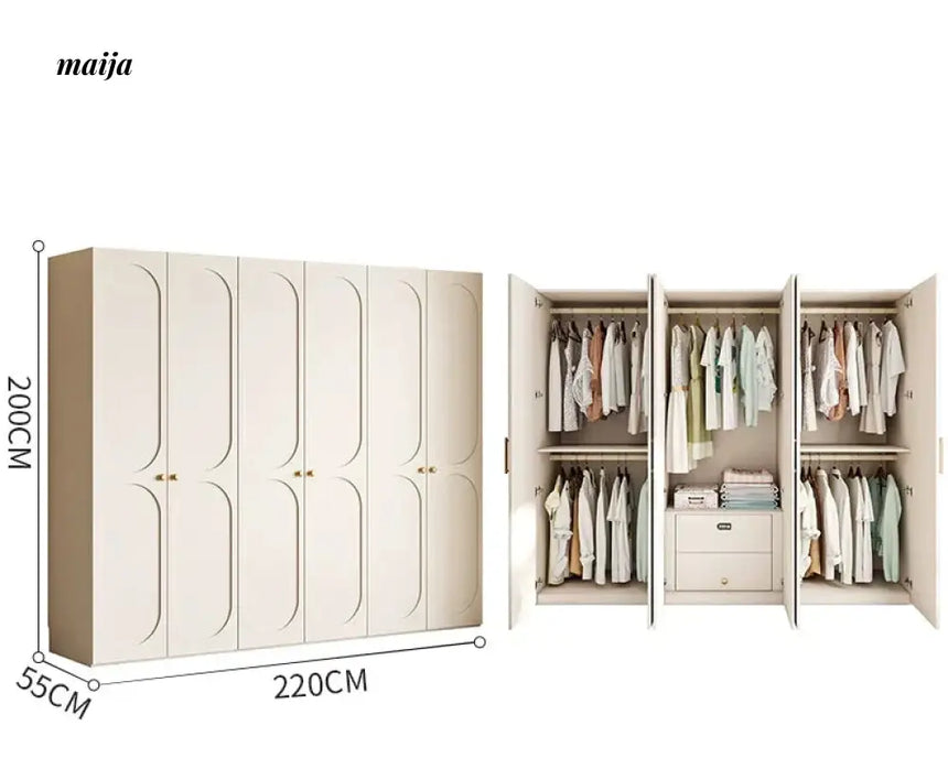 MEIHOUSE French Pine Board Wardrobe Bedroom Finished Large Cabinet from MEIHOUSE